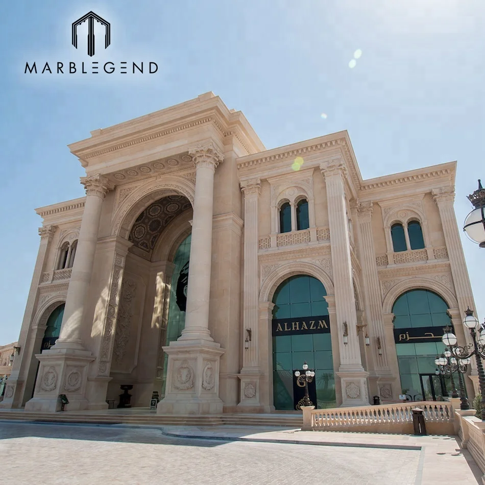 Exterior Facade 3cm Thick Natural White Limestone