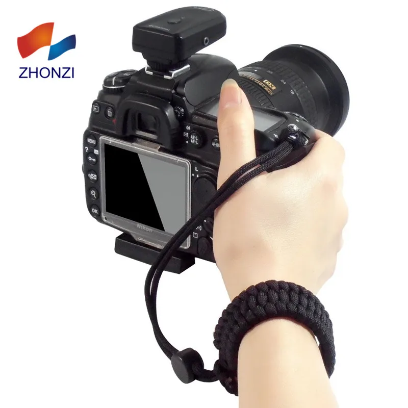 Браслет с ремешком на запястье для камеры 550 Paracord для беззеркальной компактной системы DSLR-камеры бинокли