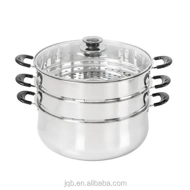 3 яруса для пароварки из нержавеющей стали, 30 см