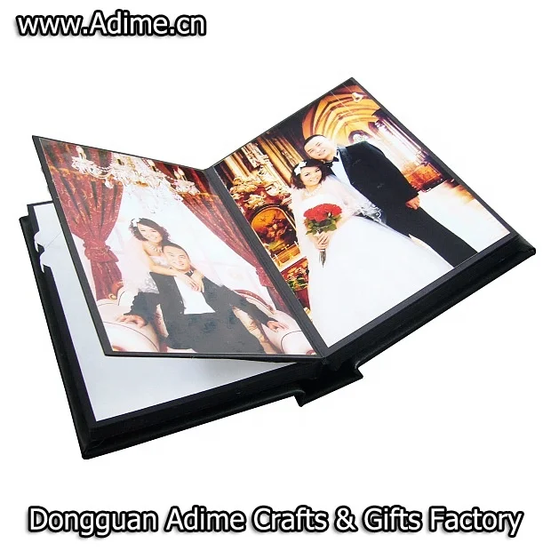 wedding leather self-adhesive peel and stick photo book album with packaging box