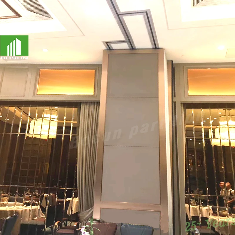 Decorative Stainless steel Bar Movable partition used in Tower Sliding Panel walls for dividing more space with soundproof