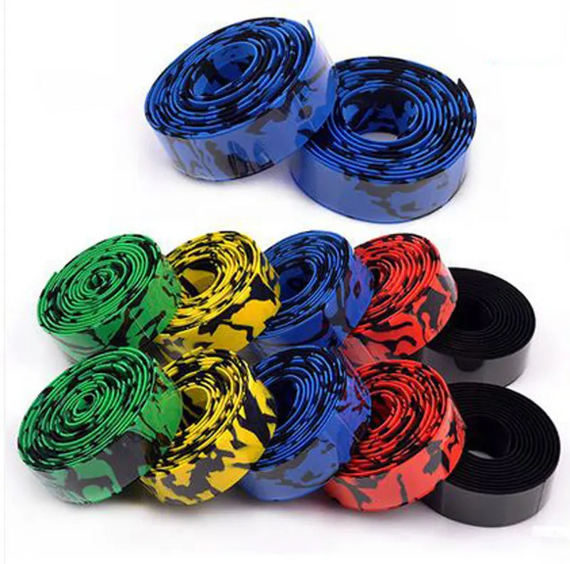 YOUME 2pcs Bicycle Road Bike Sports Handlebar Tape +2 Bar Plug Road Bike Bicycle Handlebar Tape Colorful Cycling Bandage