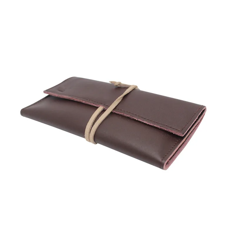 Newest generation leather tobacco pouch with cigarette rolling paper holder slot