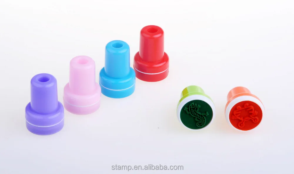 Plastic self inking stamp deskmate toy stamp set