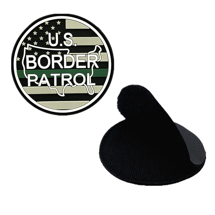 Round Shape Custom PVC Patch Custom 2d Logo Name Rubber Patch Label