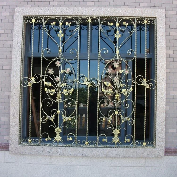 new style modern wrought iron american window grill design