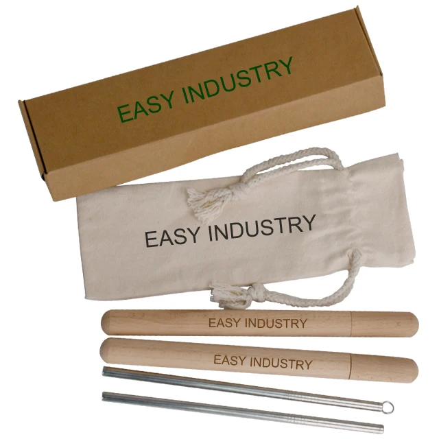 Набор соломинок из нержавеющей стали 304, буковая трубка, металлическая соломинка для питья с щеткой