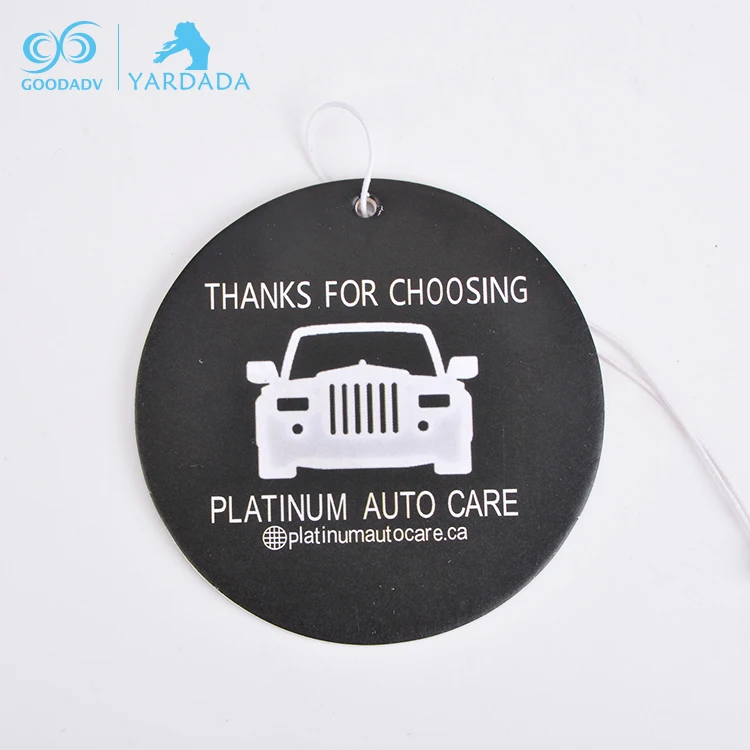 manufacturer custom logo absorbent paper card hanging air freshener for car