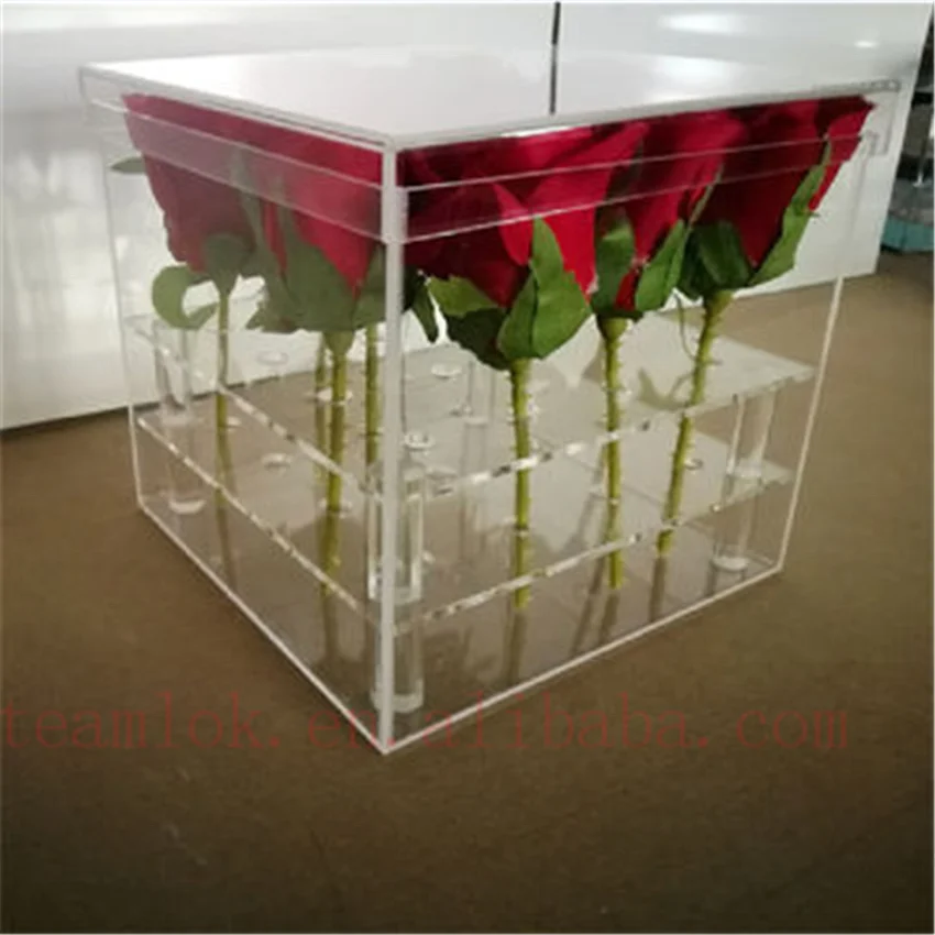 Acrylic Preserved Fresh Flowers Box ,Roses Display Boxes Displays for Christmas Gift