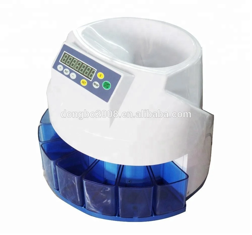 LED Fast And Easy Coin Counting Machine Euro Coin Sorting Machine DB350
