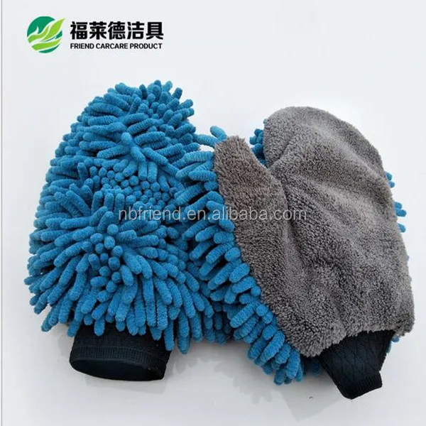 
2018 New design polyester material chenille and coral fleece composition thumb mitt 