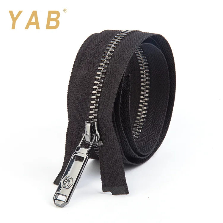 Factory Decorative Auto Lock 5# Jacket Aluminum Zip Zipper For Garment And Home Textile