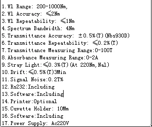 Digital uv-vis Spectrophotometer with cuvette 752N