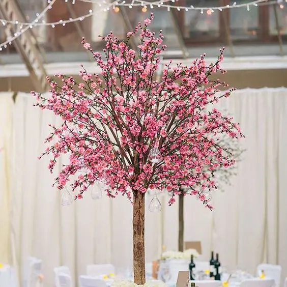 6.5 feet wedding table centerpiece tree artificial peach blossom tree