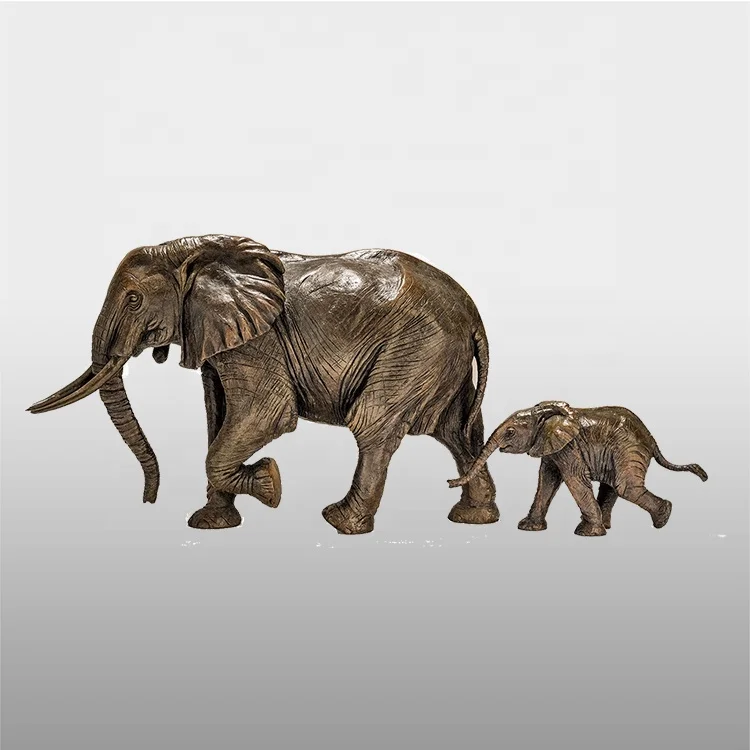 Hot sale life size garden brass outdoor elephant statue