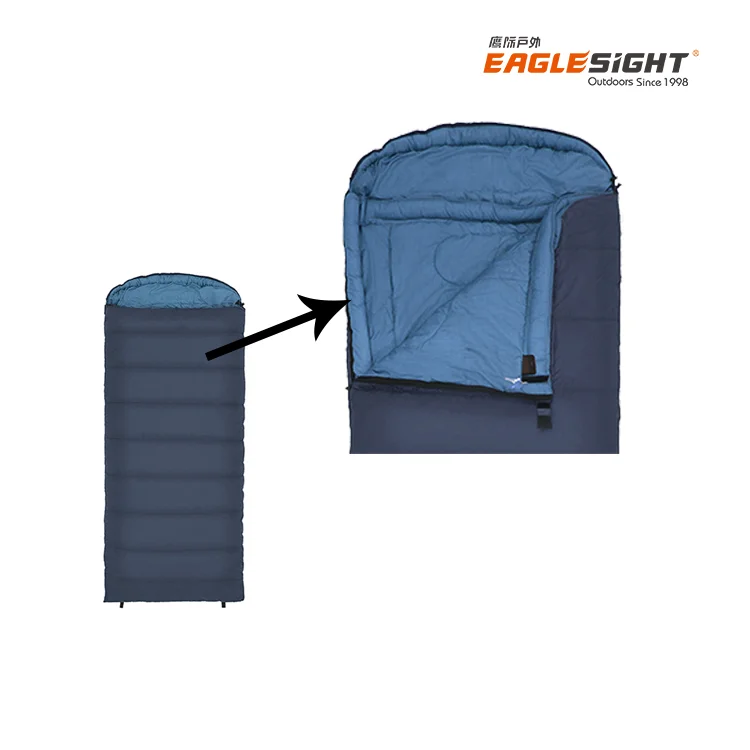 Extra Large Synthetic Insulation Camping Sleeping Bag Fleece Sleeping Bag with Hollow Fiber Cotton Filling Primaloft