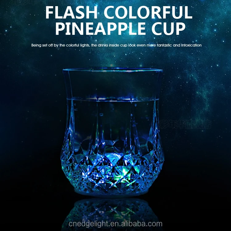 СВЕТОДИОДНЫЕ чашки для напитков, разноцветные Пластиковые блестящие чашки RGB, 0,2 Вт, пластиковые чашки со снежинками для ночного бара/ресторана