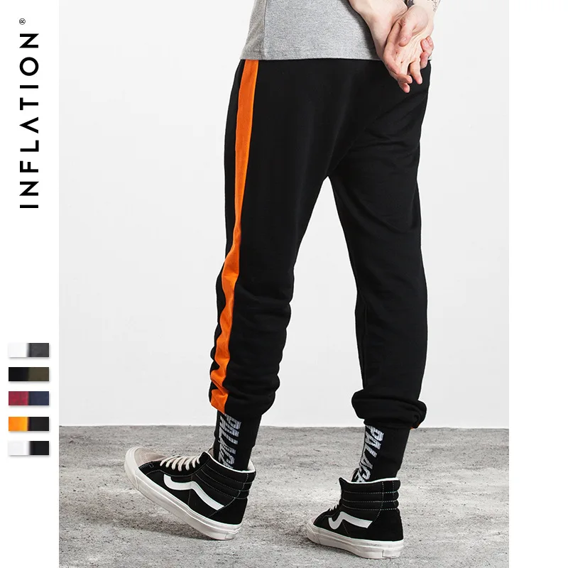 2021 OEM Одежда контрастных цветов хлопок спандекс полосы штаны для бега для мужчин