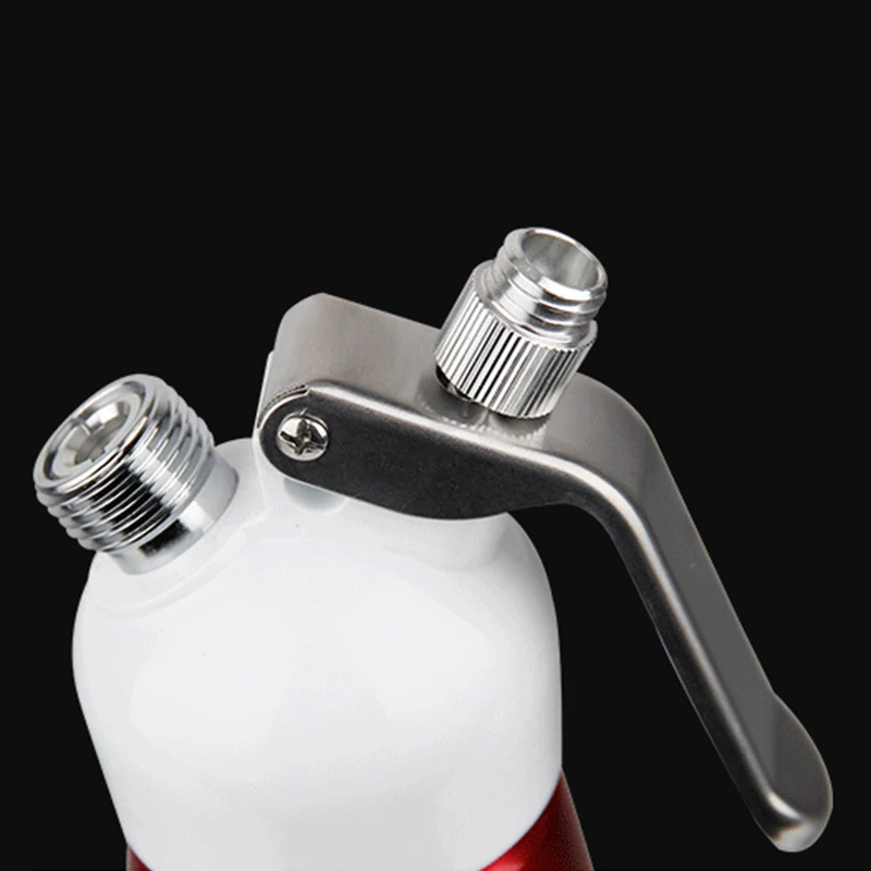 
250ml 500ml portable colorful aluminum ice cream whipped dispenser with plastic nozzles 