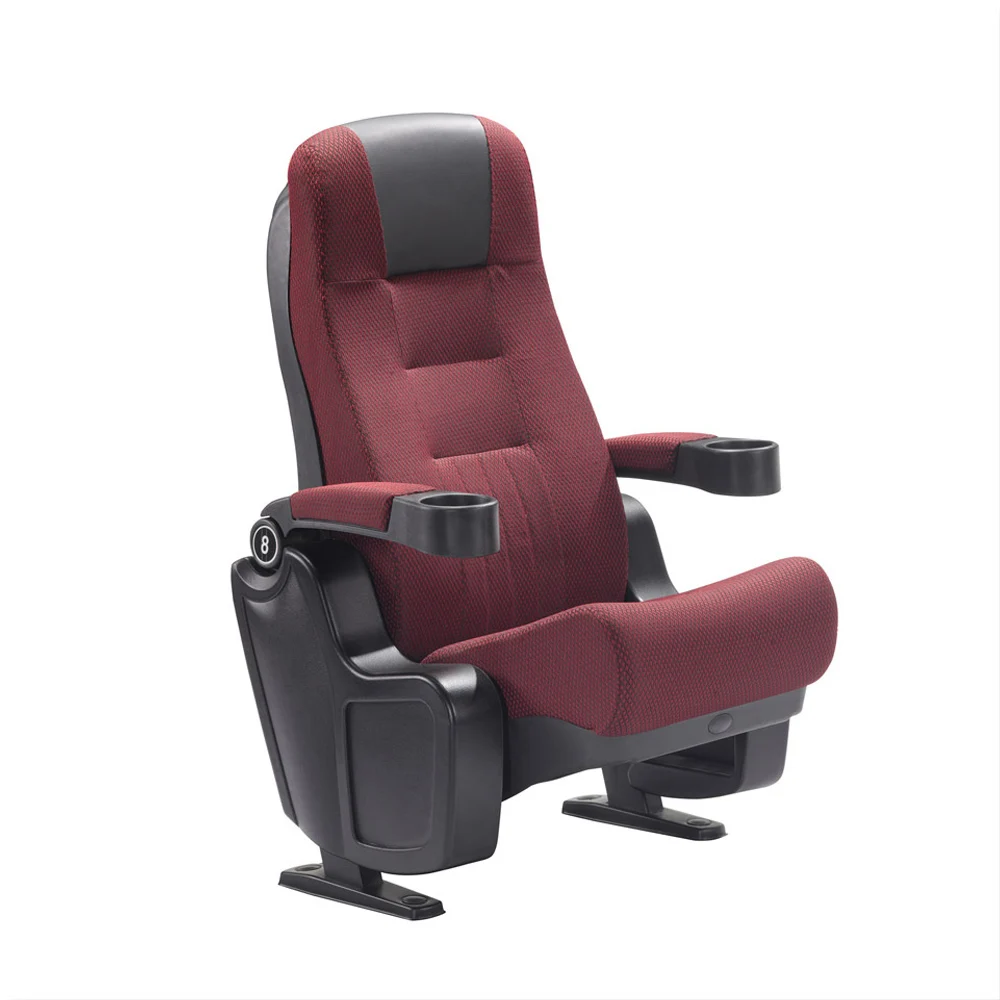 3D vip movie theater seat folding cinema chairs with cup holder