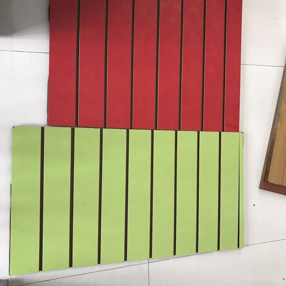 12mm 15mm 18mm Cheap slot mdf for Aluminum finished MDF slatwall panel display stand slotted board