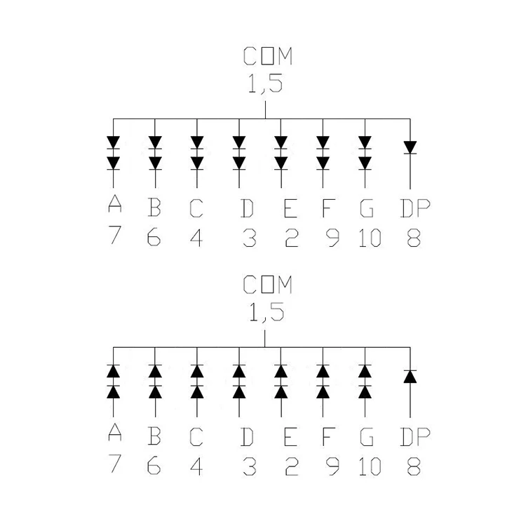 
1 bit 7 segment 1.2 inch digital tube used in bank exchange rate display board 