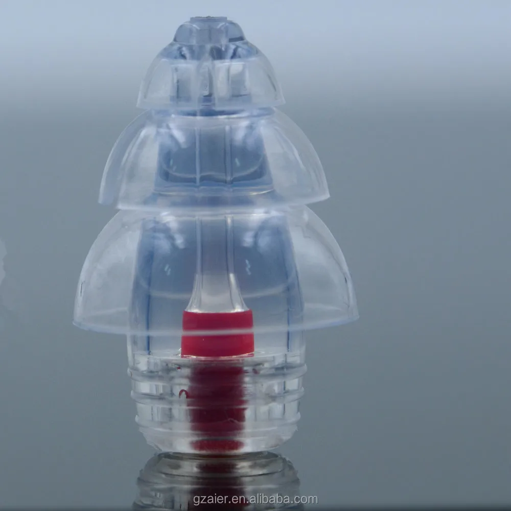 
Best noise reduction silicon 3 layer mushroom ear plugs with filter 