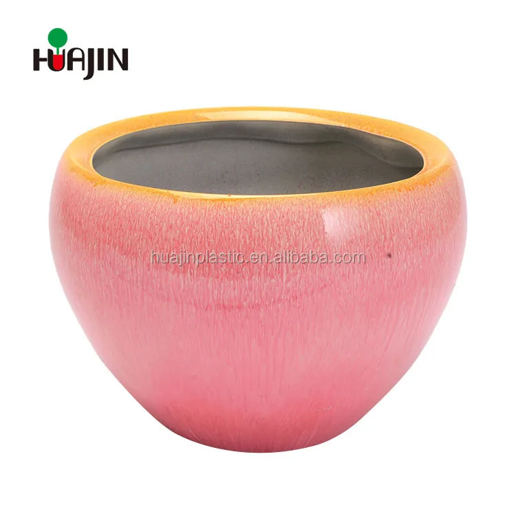 China garden ceramic look plastic large plastic pot / planters