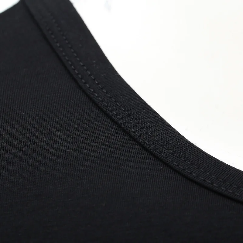 china factory direct clothing 95 cotton 5 spandex t-shirts without collar plain black t shirts wholesale custom quality online