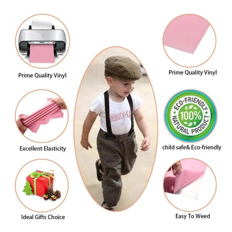 Custom Package Amazon Fashion HTV 10x12 Inch 20PACK DIY Heat Transfer Vinyl Sheets For Clothing