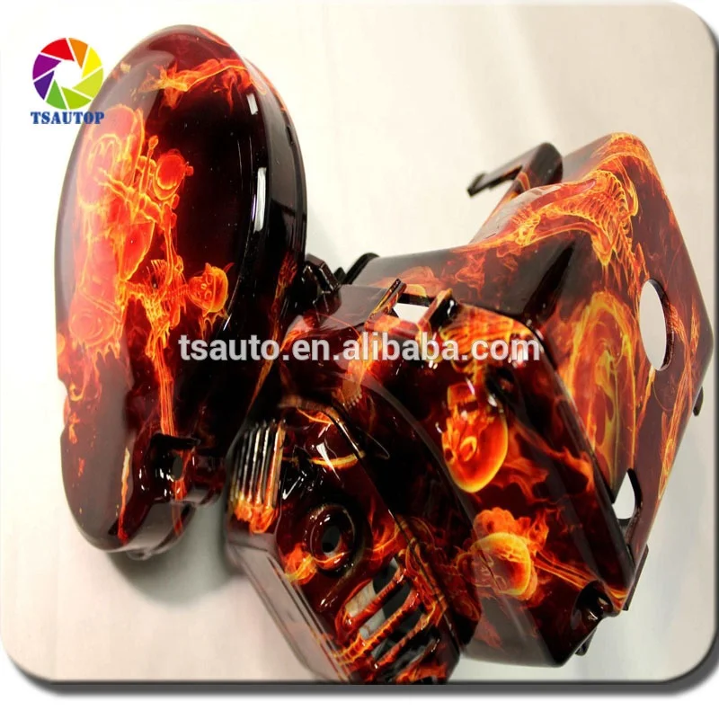 TSAUTOP rainbow carbon fiber water transfer film hydro dipping film hydrographic