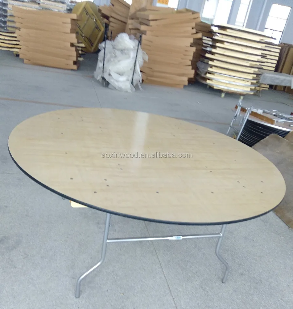Round Plywood Folding Events Dining Table