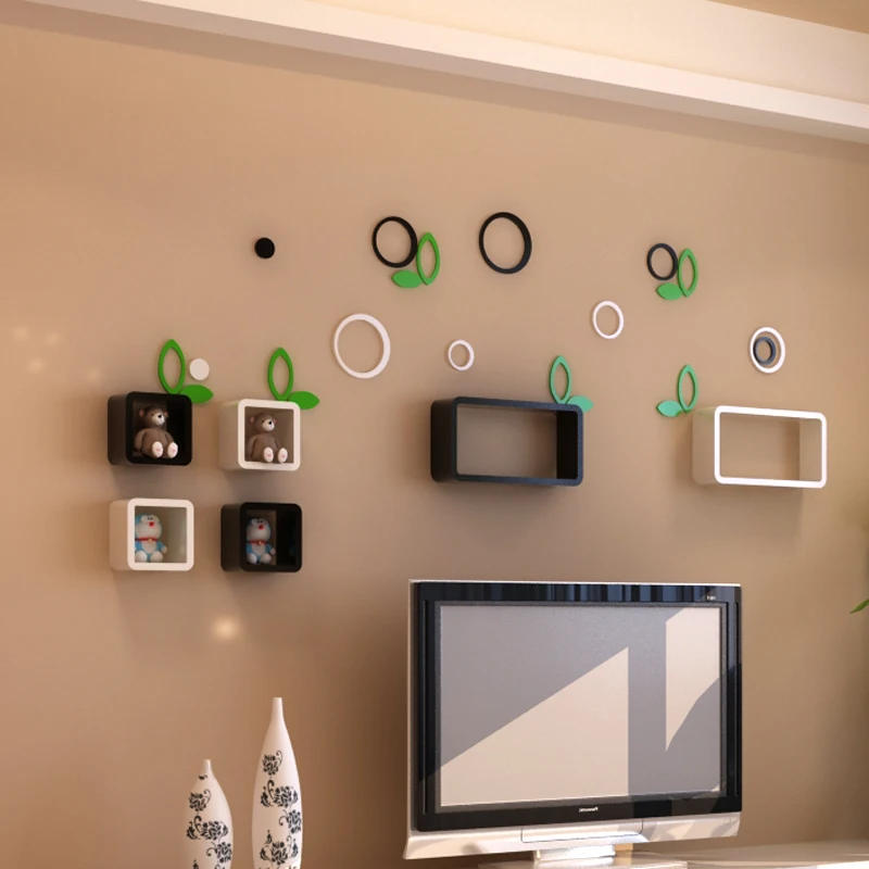 Promotional MDF Wall Background 3D Wall Stickers Home Decoration in Living Room / Bedroom