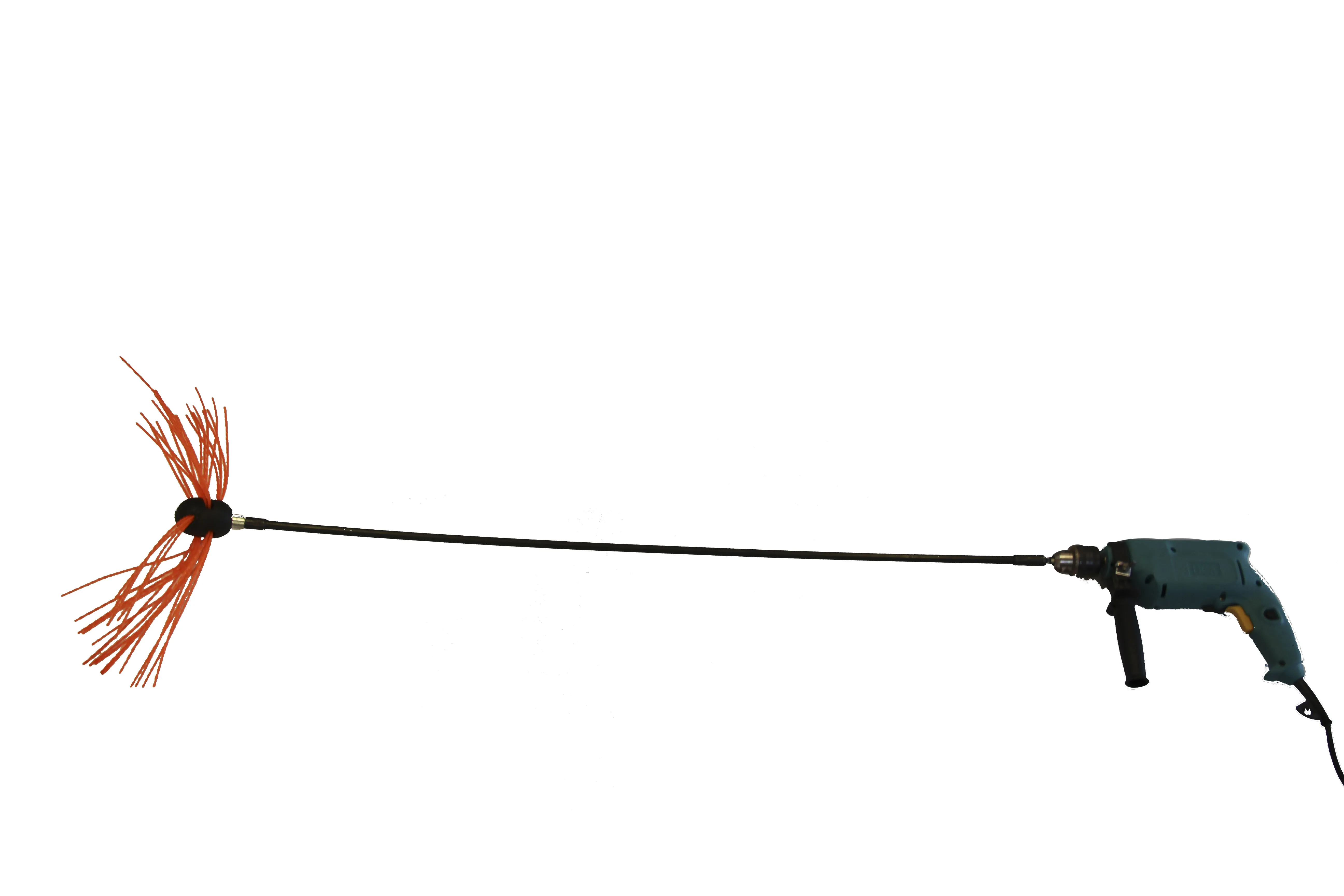 OEM patent quick snap connection long reached 6m to15m Drill driven Chimney Sweeping cleaning Brush kit
