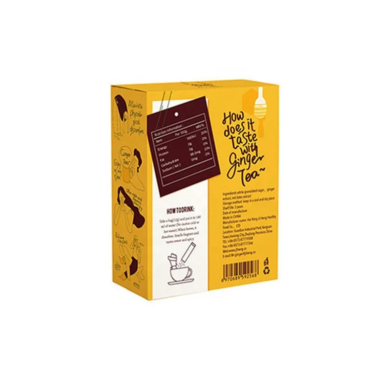 wholesale ginger tea with honey flavor produced by professional facility
