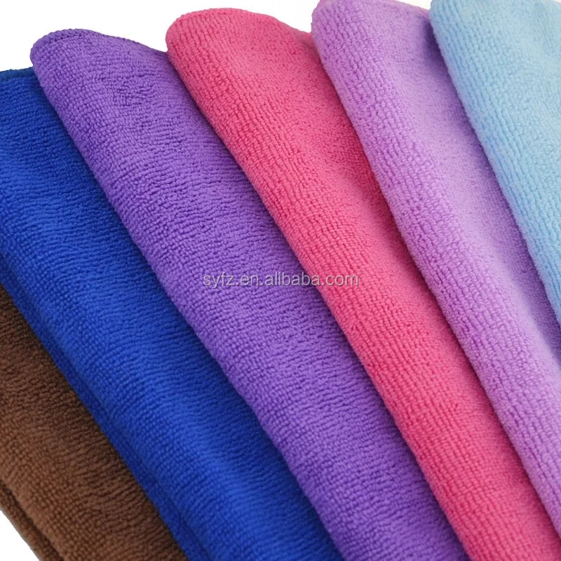 80% polyester 20% polyamide microfiber towel with printed logo microfiber car towel cleaning