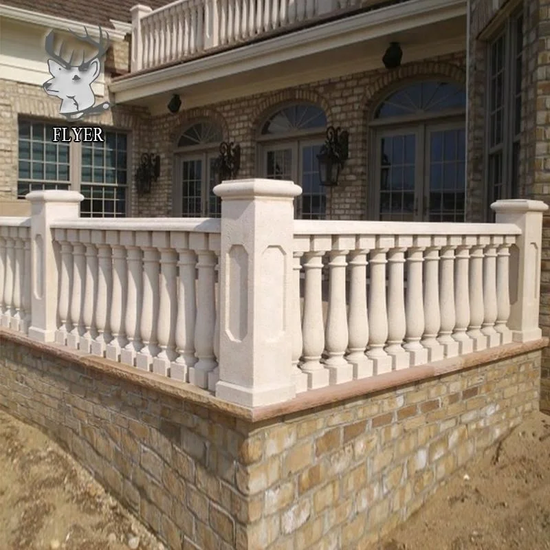 Hot Sale Balustrade Handrail Balcony Railing Nature Yellow Stone Stair Railing for Sale