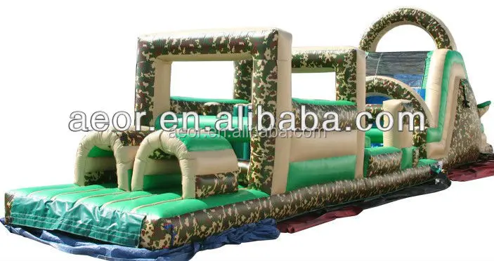 new popular army inflatable obstacle course on sale / inflatable game for kids and adults