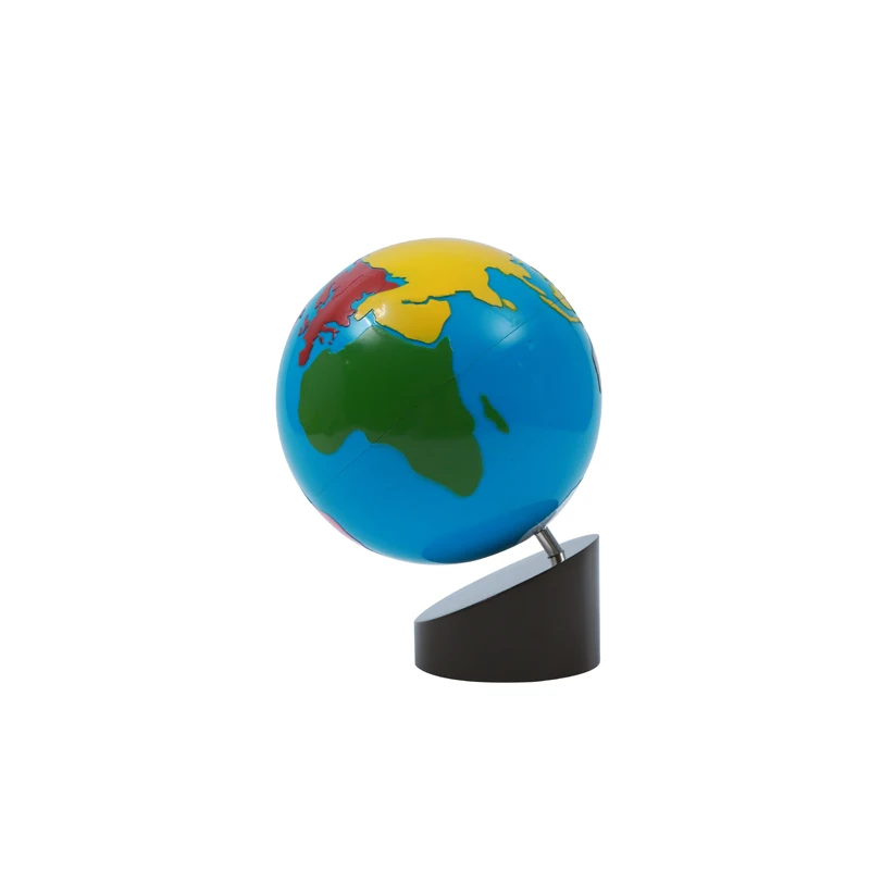 Early Childhood Montessori wooden educational materials geographic toys Globe World Parts
