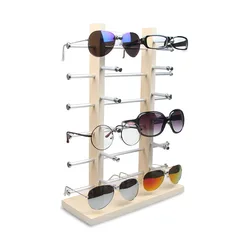 XULIN Shop Fitting Wen Zhou Hot Sell Acrylic Sunglasses Tray Holder Bamboo Suitcase Rotating Glasses Display Stand Rod
