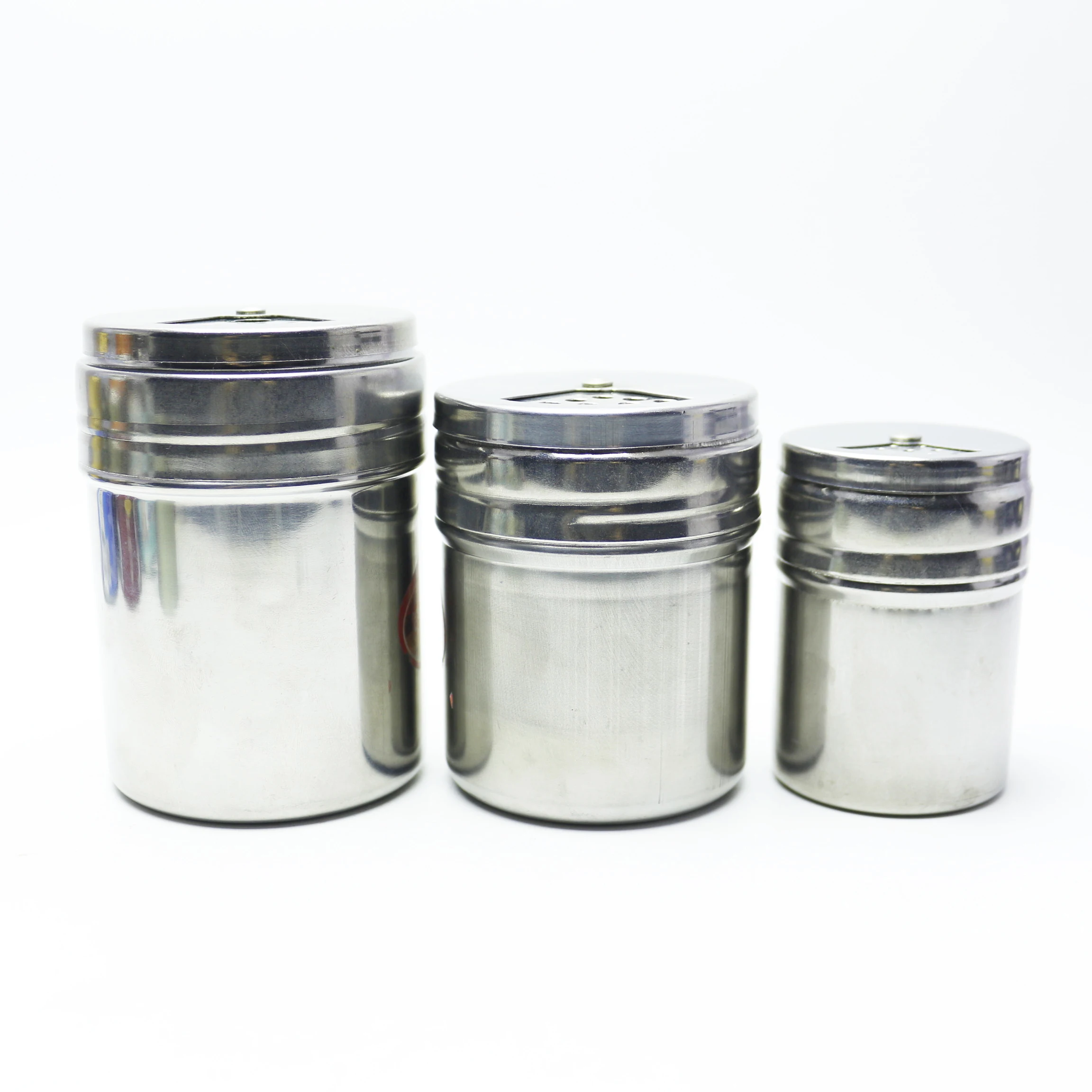 hot-selling custom stainless steel spice tin with spice shaker for spice pepper and salt  AJ-74D