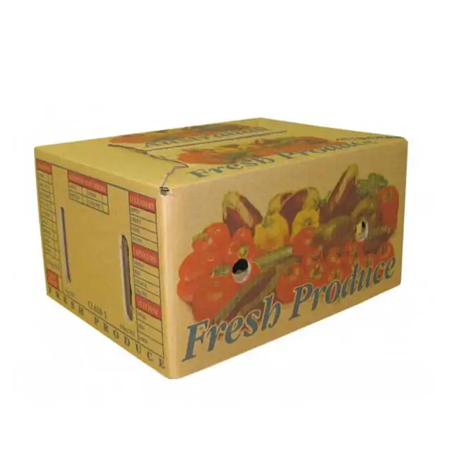 Custom vegetable fruit tomato packing corrugated carton box