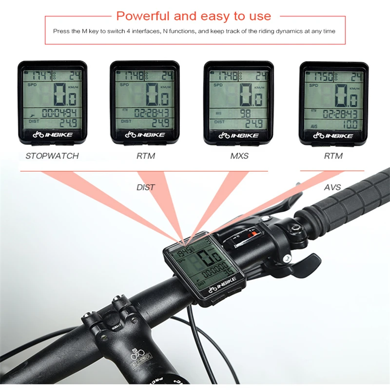 2018 New Cycling Bicycle Computer Wireless MTB Road Bike Cycling Odometer Rainproof Bicycle Speedometer Watch LED Digital Rate