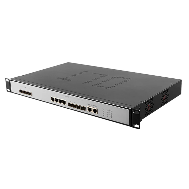 1U 4PON порты коробка для пиццы GEPON EPON OLT с 4 * 10GE + 8 * GE uplink