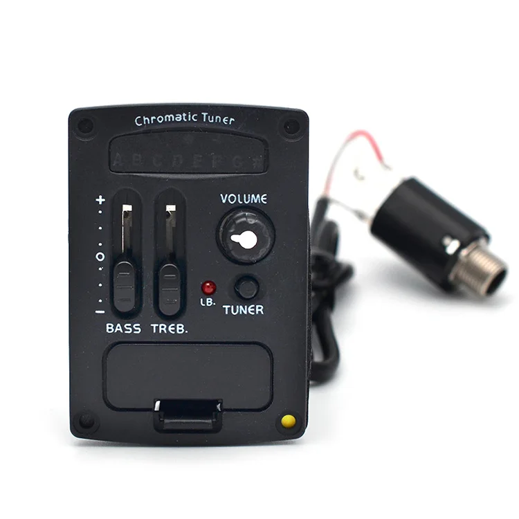High quality 2-Band Ukulele Preamp Equalizer Pickup with Tuner