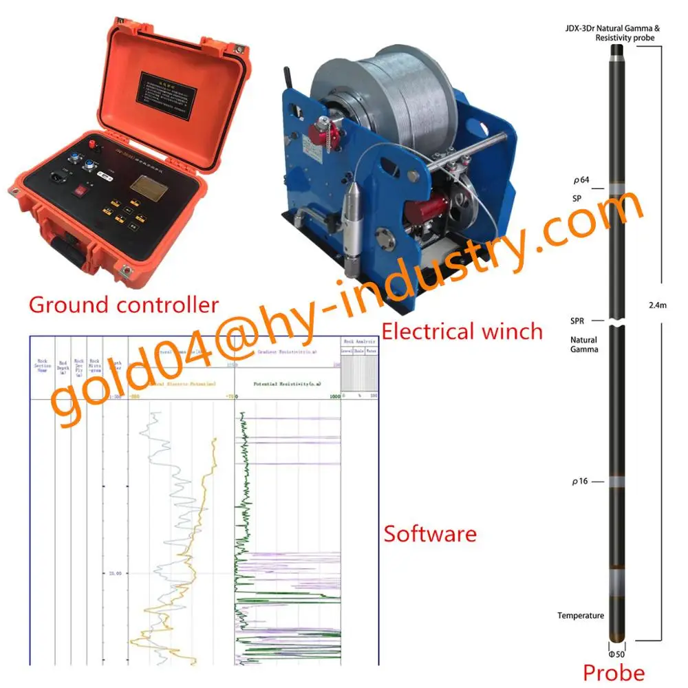 Geophysical Deep Borehole Logging Tool for 16 and 64 Resistivity Logging Equipment