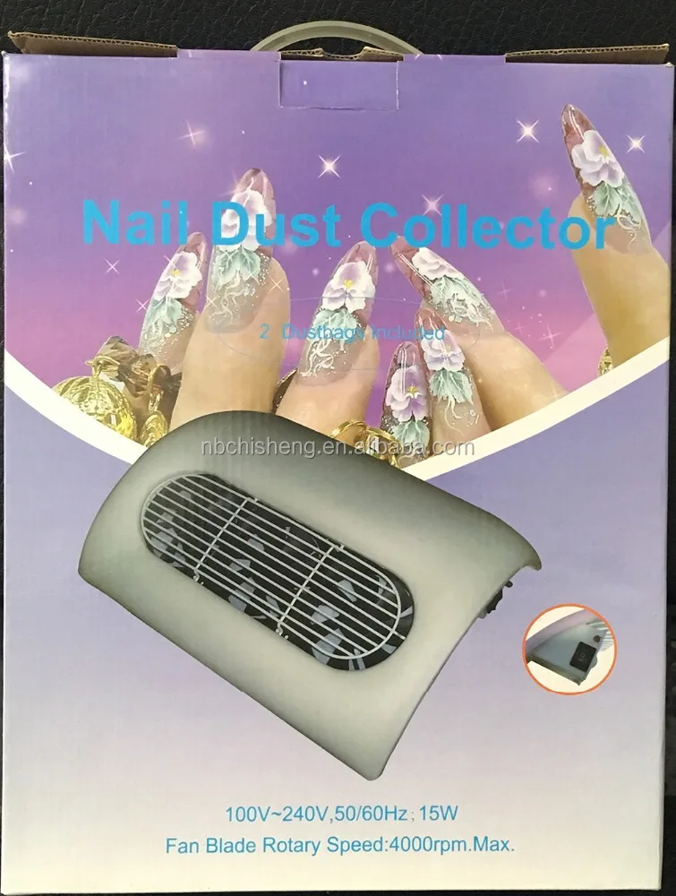 PU covered 110V~250V hand rest nail dust collector