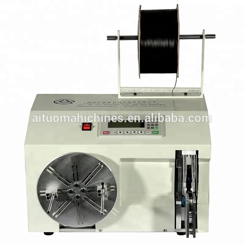 Semi-automatic usb cable power cord wire spool winding coiling machine