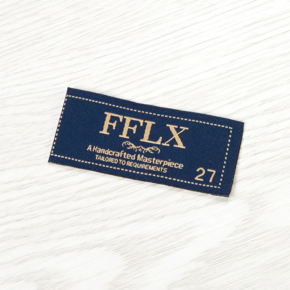 Customize Private High-Density Damask clothing label woven label tag for garment