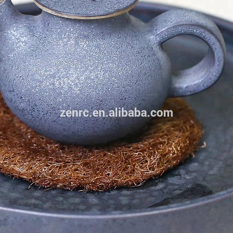 Ecology Culture Raw Aged Loofah Sponge Kitchen Mat for Tea Cup Kettle Roaster